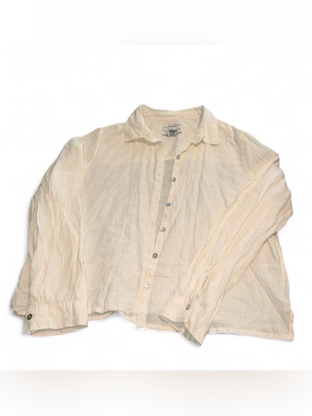 Rachel Zoe white Linen Button-Down Blouse
